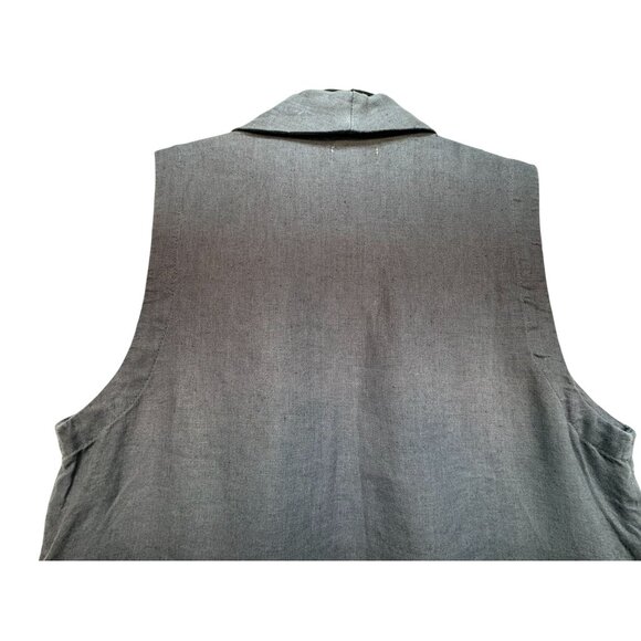 Kenar Womens Sleeveless Open-Front Linen Long Vest Size S Grey Lagenlook Minima - Picture 13 of 13